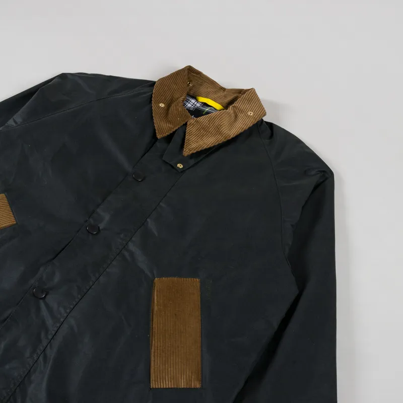 Barbour x Flower Mountain Oversized Transport Waxed Jacket Sage