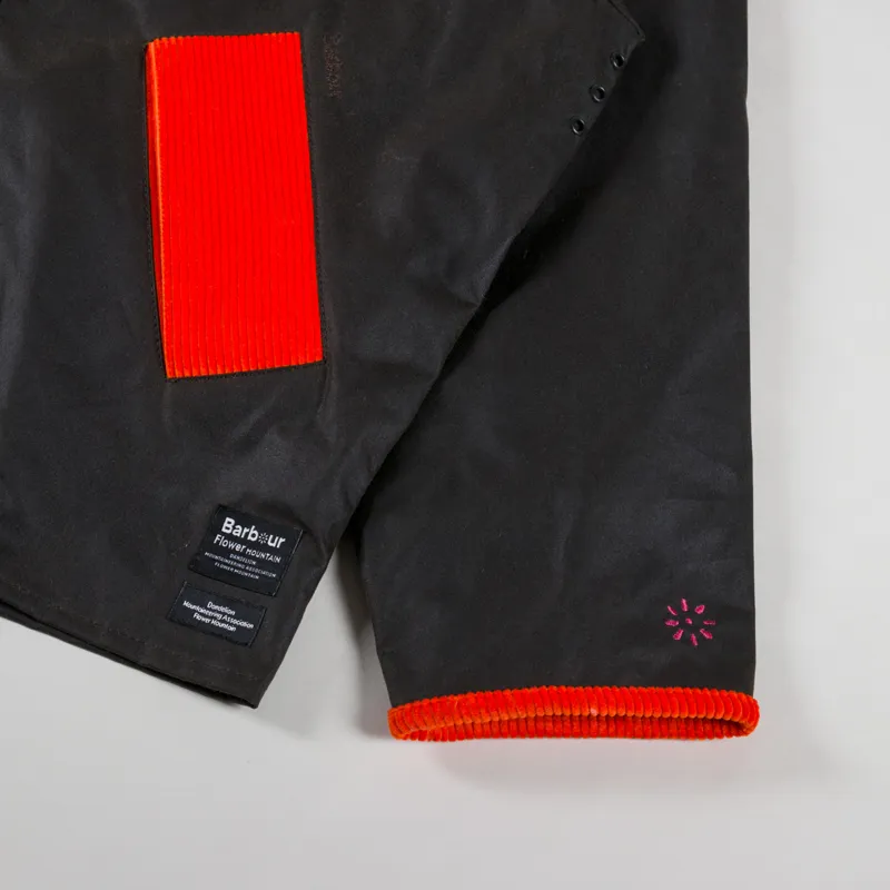 Barbour x Flower Mountain Oversized Transport Waxed Jacket Olive-12