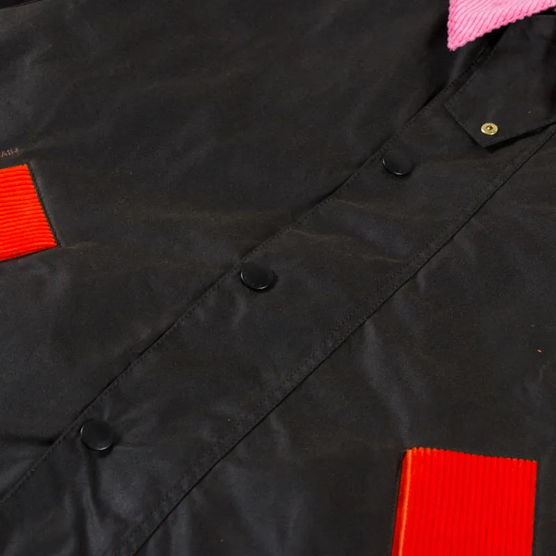 Barbour x Flower Mountain Oversized Transport Waxed Jacket Olive-8