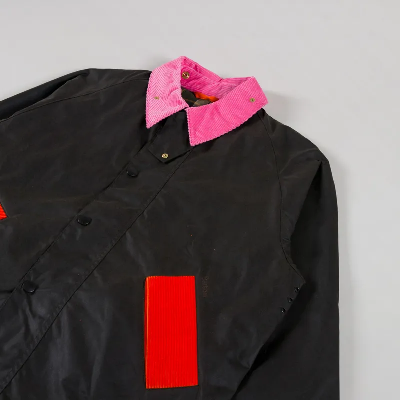 Barbour x Flower Mountain Oversized Transport Waxed Jacket Olive-3