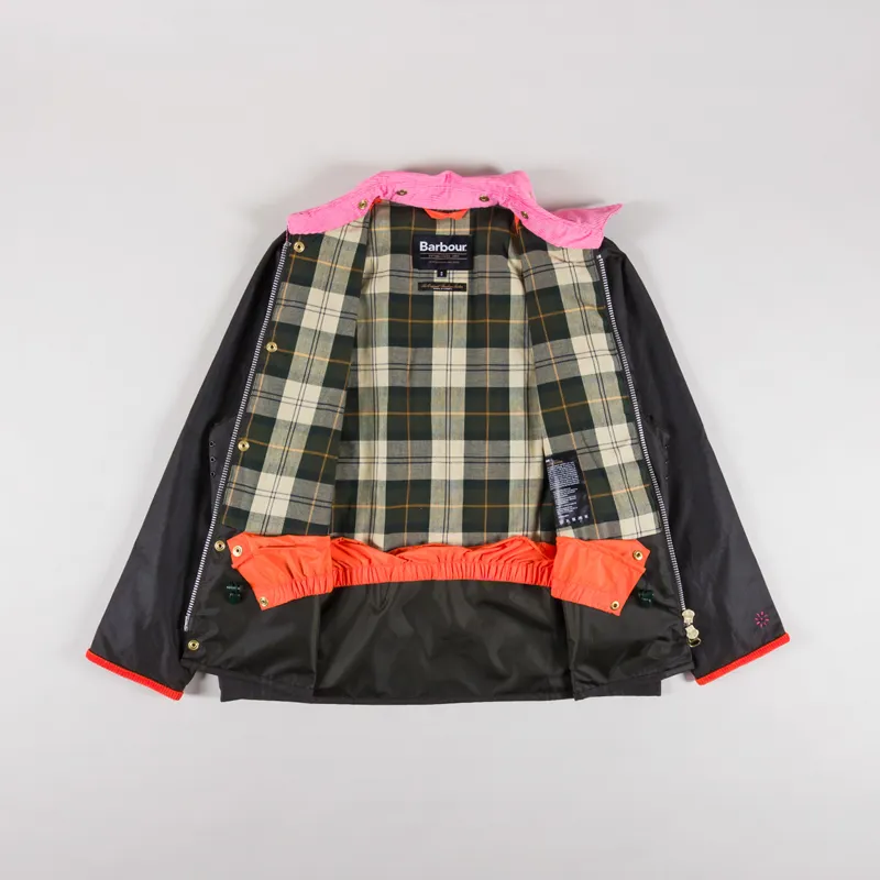 Barbour x Flower Mountain Oversized Transport Waxed Jacket Olive-1