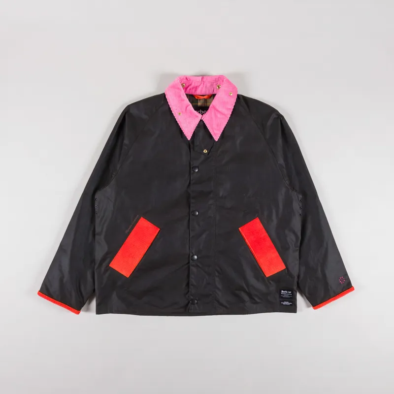 Barbour x Flower Mountain Oversized Transport Waxed Jacket Olive