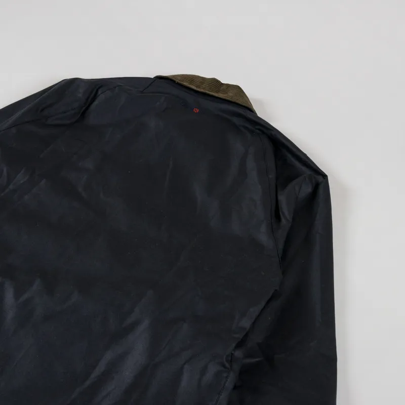 Barbour x Flower Mountain Oversized Transport Waxed Jacket Navy-5