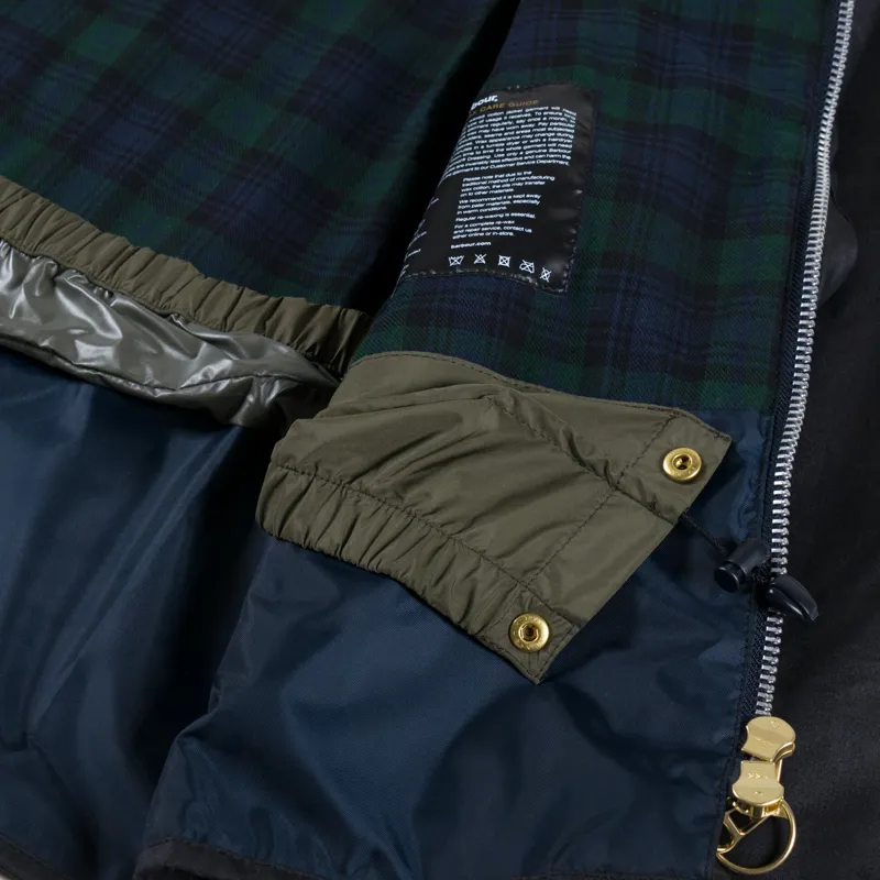 Barbour x Flower Mountain Oversized Transport Waxed Jacket Navy-9