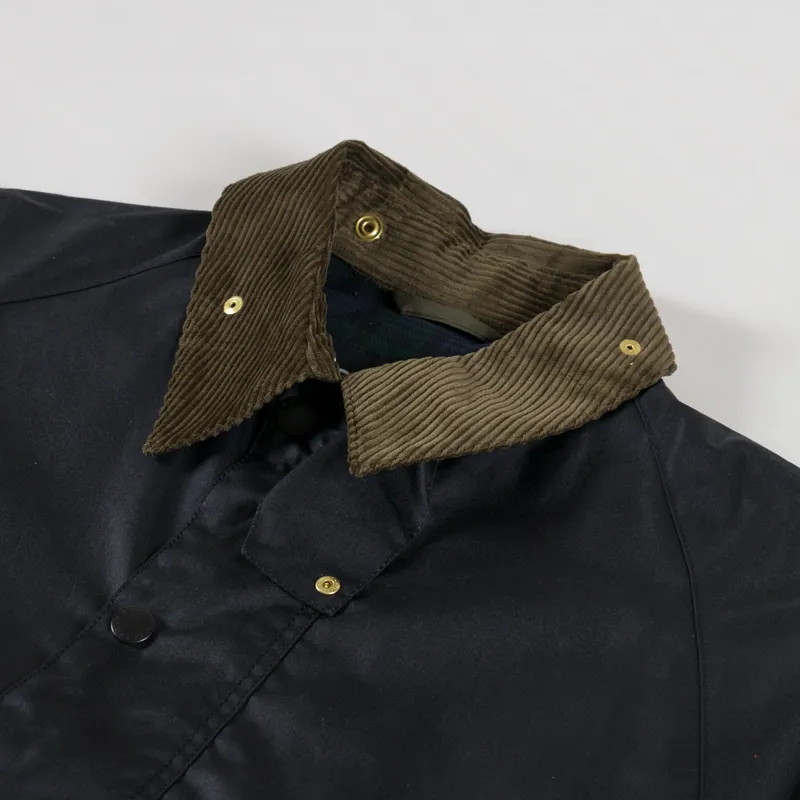 Barbour x Flower Mountain Oversized Transport Waxed Jacket Navy-6
