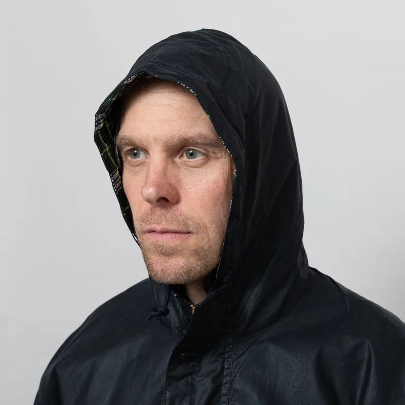 Barbour Modified Durham Waxed Jacket Classic Navy-5