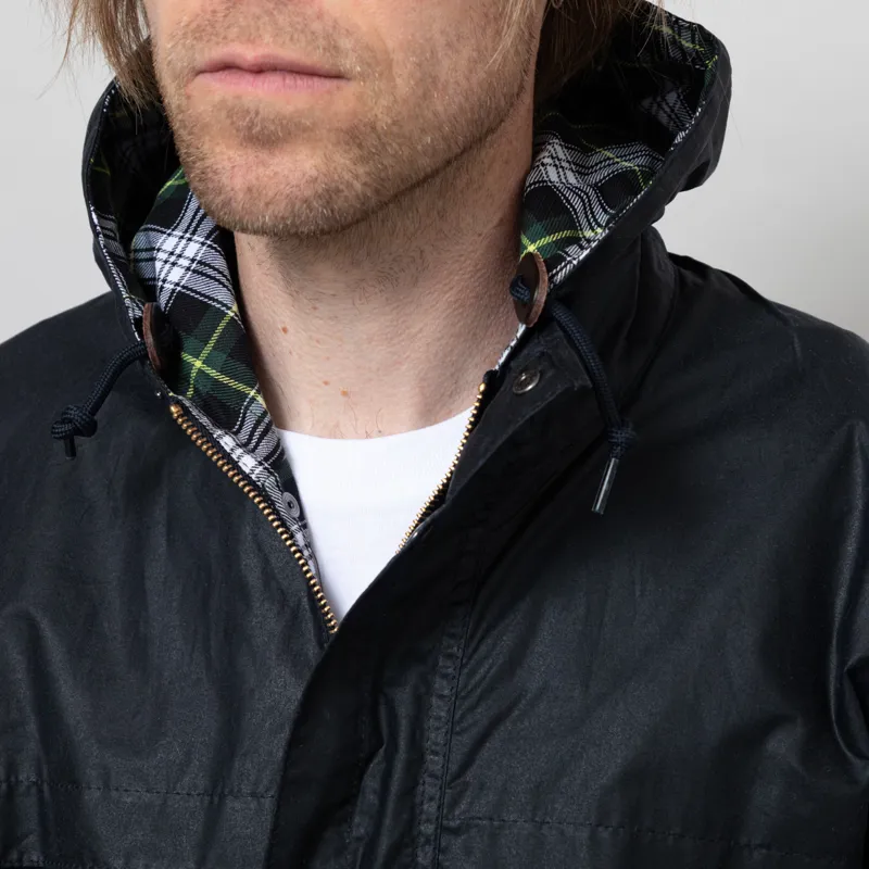 Barbour Modified Durham Waxed Jacket Classic Navy-6