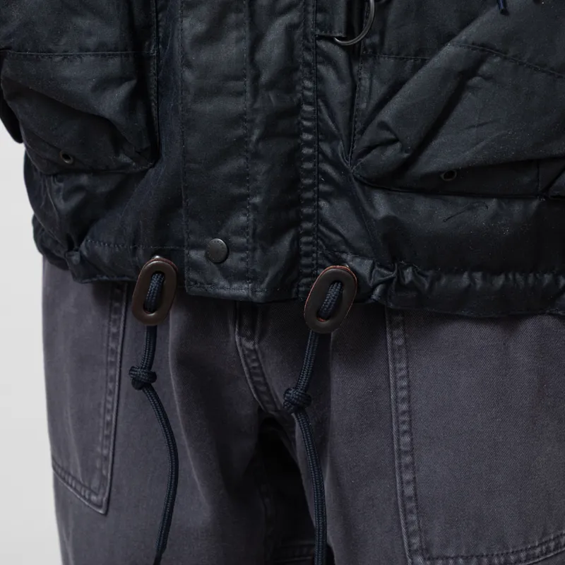 Barbour Modified Durham Waxed Jacket Classic Navy-12