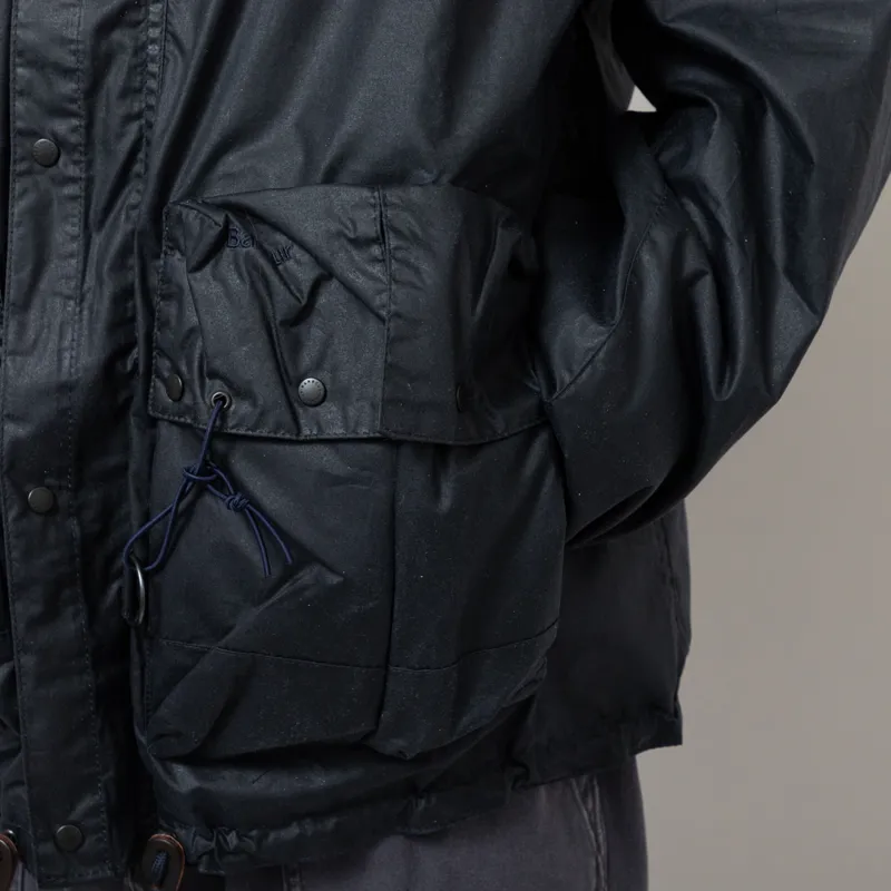 Barbour Modified Durham Waxed Jacket Classic Navy-11
