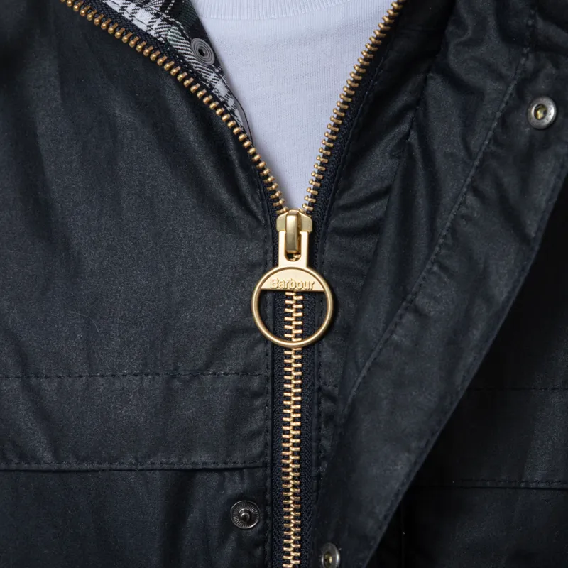 Barbour Modified Durham Waxed Jacket Classic Navy-7