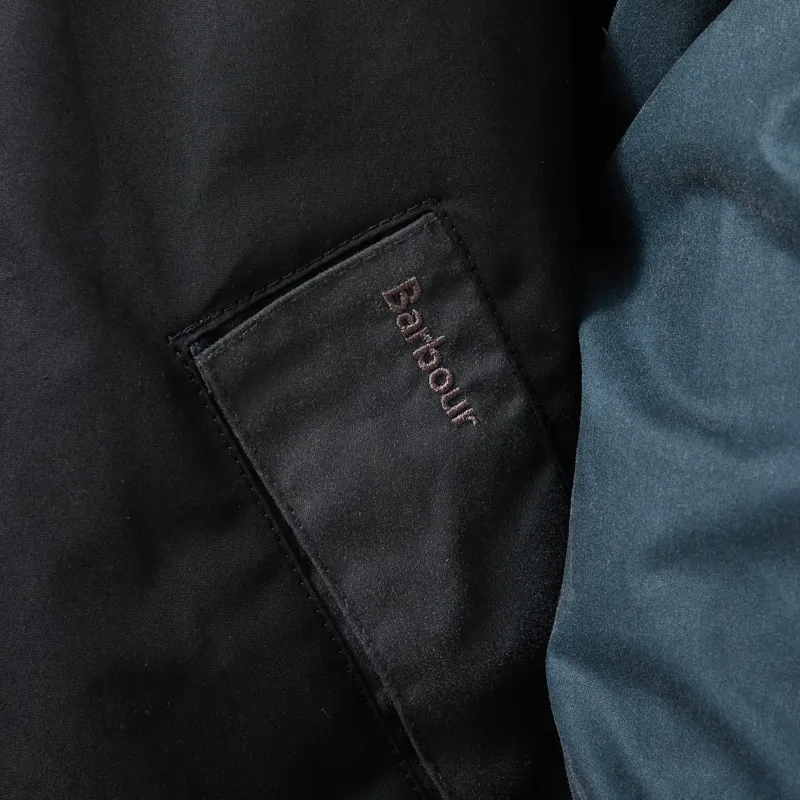 Barbour Patchwork Transport Wax Jacket Black Multi-10