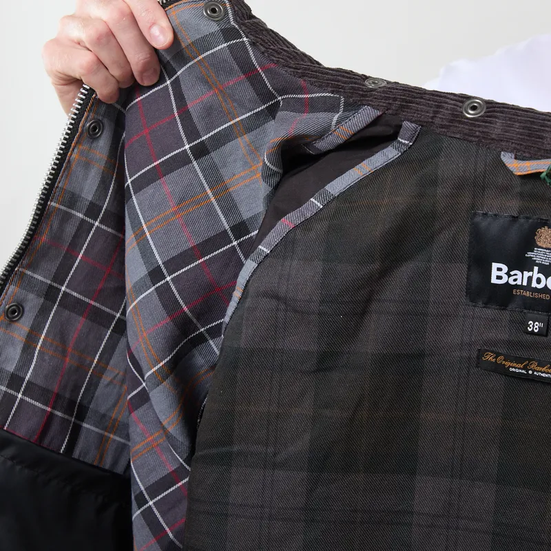 Barbour Patchwork Transport Wax Jacket Black Multi-8