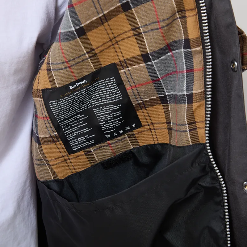 Barbour Patchwork Transport Wax Jacket Black Multi-9