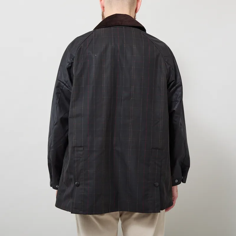 Barbour Patchwork Oversized Bedale Waxed Jacket Tartan Multi-2