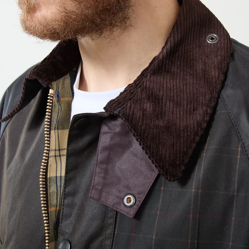 Barbour Patchwork Oversized Bedale Waxed Jacket Tartan Multi-5
