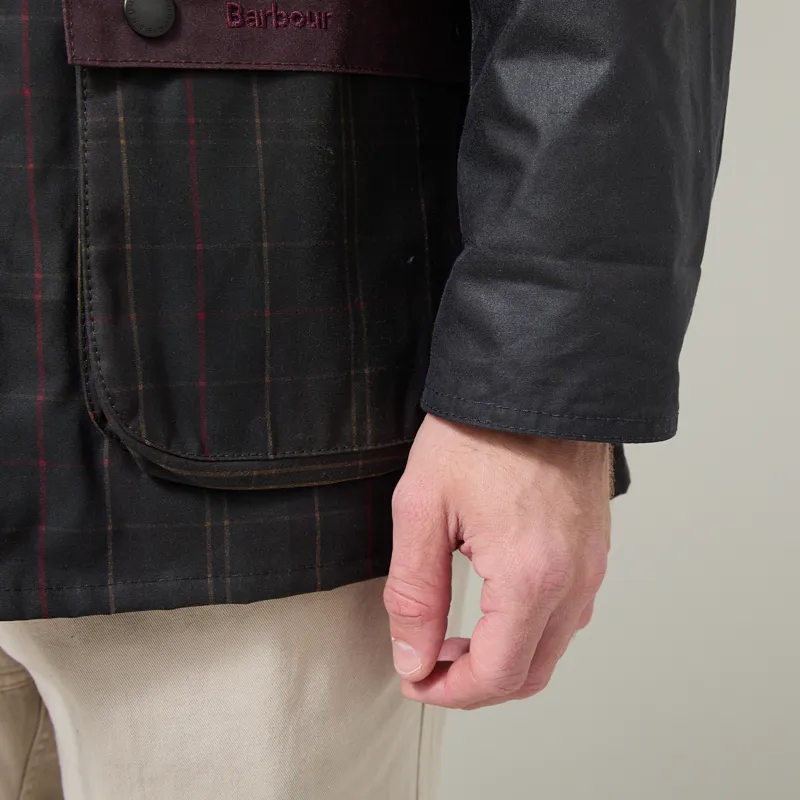 Barbour Patchwork Oversized Bedale Waxed Jacket Tartan Multi-7