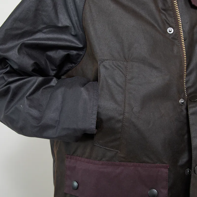 Barbour Patchwork Oversized Bedale Waxed Jacket Tartan Multi-8