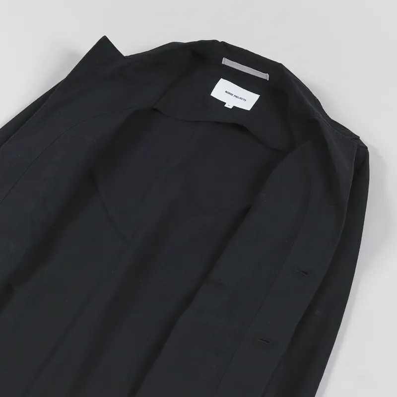 Norse Projects Mads Ripstop Tab Series Jacket Black-4