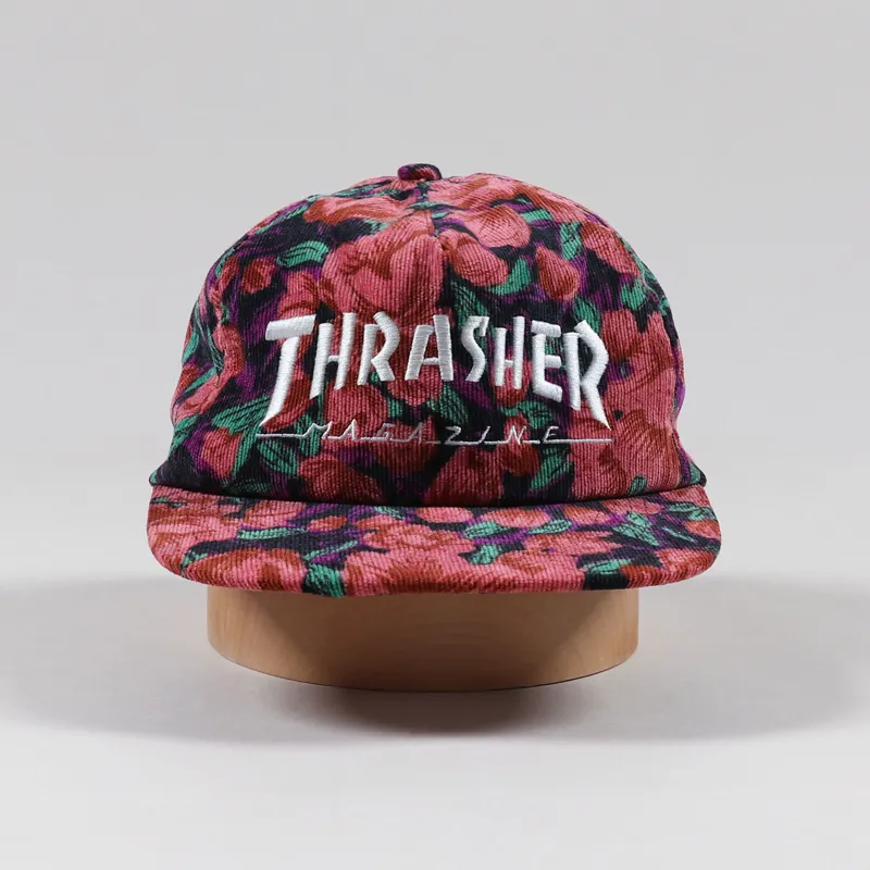Thrasher Skateboard Magazine Mag Logo Snapback Pink Floral-2
