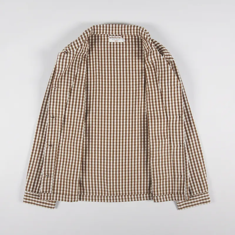 Nudie Jeans Womens Maj Overshirt Gingham Oak-3