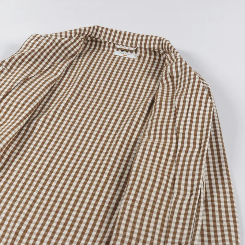 Nudie Jeans Womens Maj Overshirt Gingham Oak-9