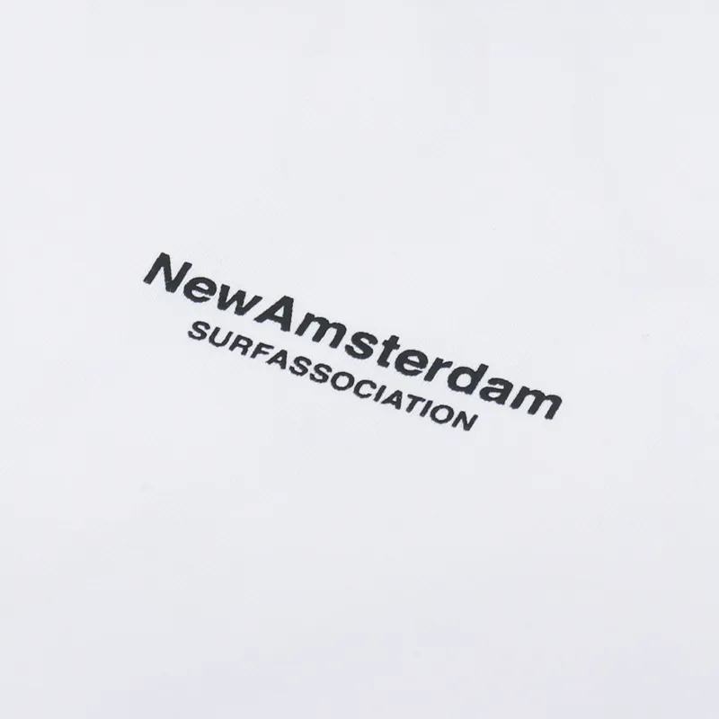 New Amsterdam Surf Association Name Map T Shirt White-5