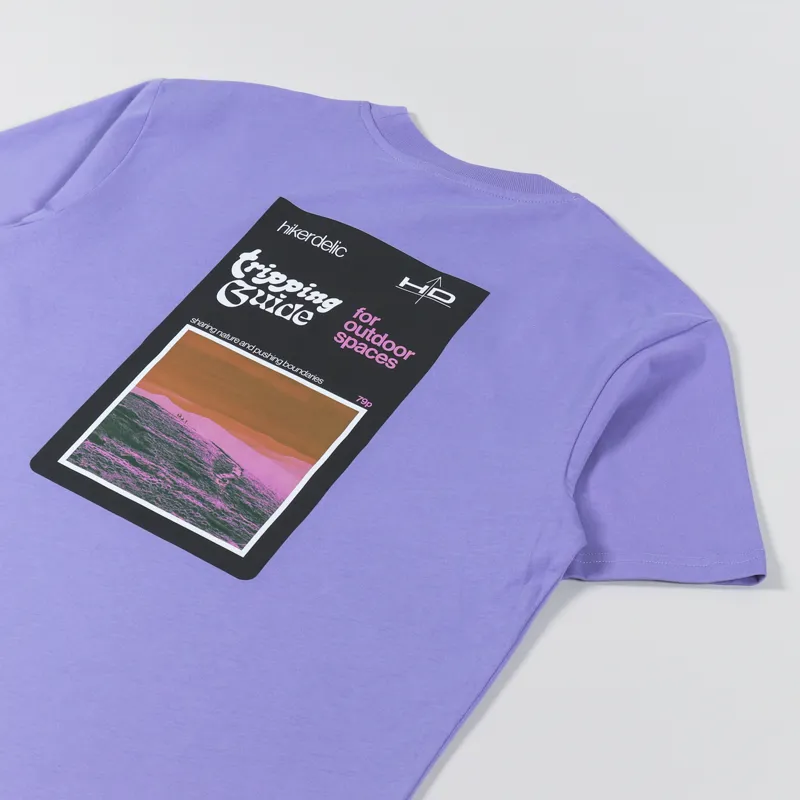 Hikerdelic Maps T Shirt Lavender-2
