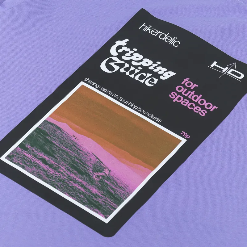 Hikerdelic Maps T Shirt Lavender-4