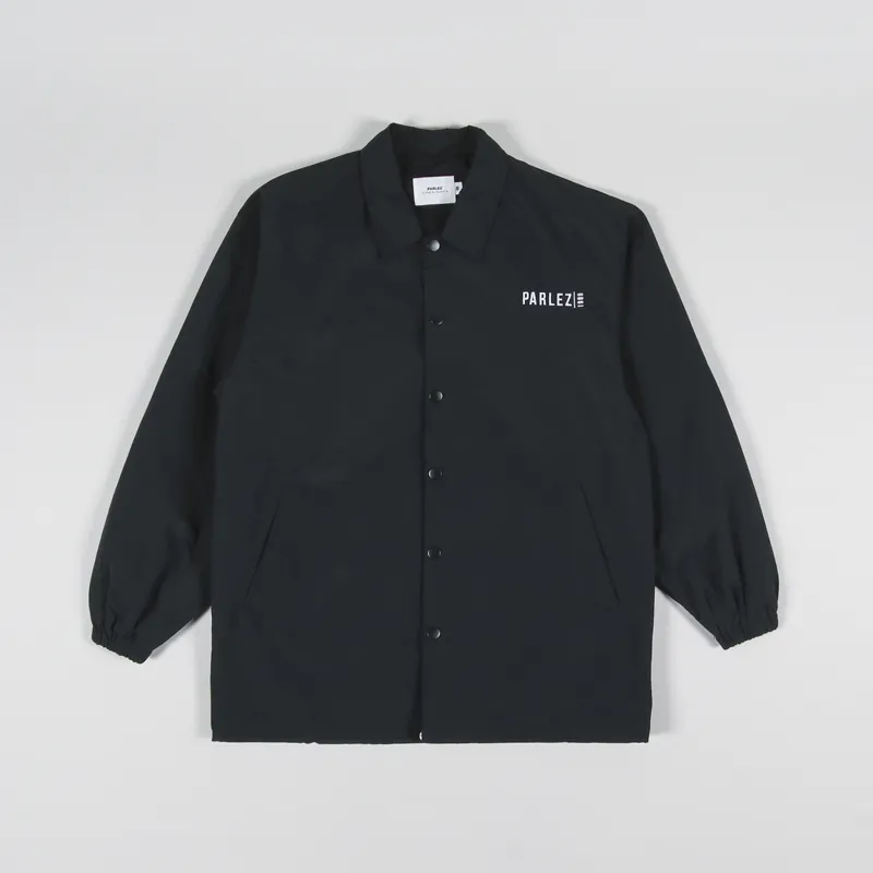Parlez Mens Marathon Logo Coach Jacket Black Coat