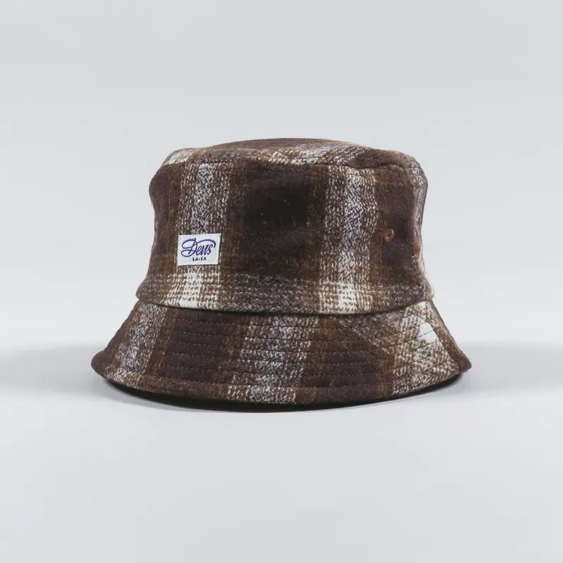 Deus Ex Machina Marcus Bucket Hat Brown Plaid