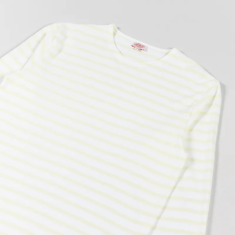 Armor Lux Mariniere ML Heritage T Shirt Blanc Soft Yellow-2