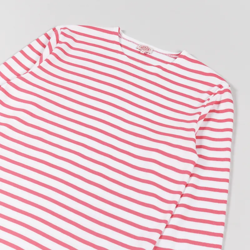 Armor Lux Mariniere ML Heritage T Shirt Blanc Watermelon-2