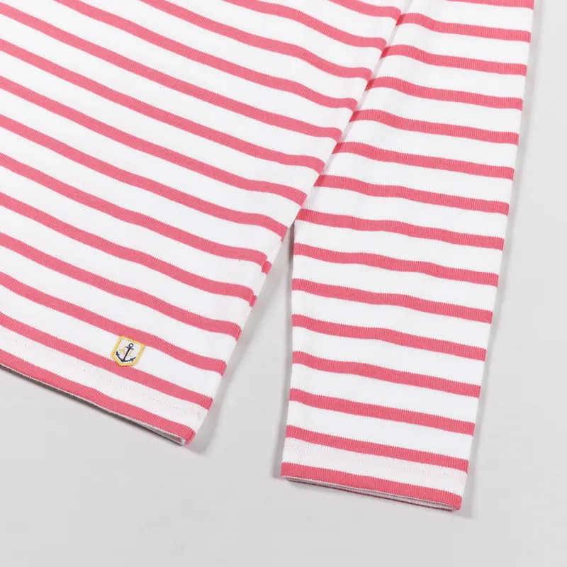 Armor Lux Mariniere ML Heritage T Shirt Blanc Watermelon-4