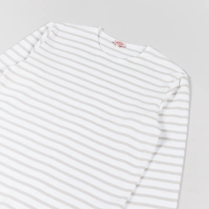 Armor Lux Mariniere ML Heritage T Shirt Blanc Nid-2