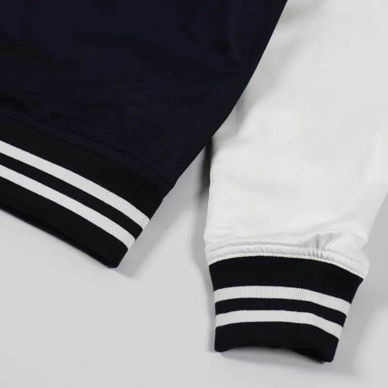 Nudie Jeans Reversible Mark Baseball Jacket Off White Navy-11