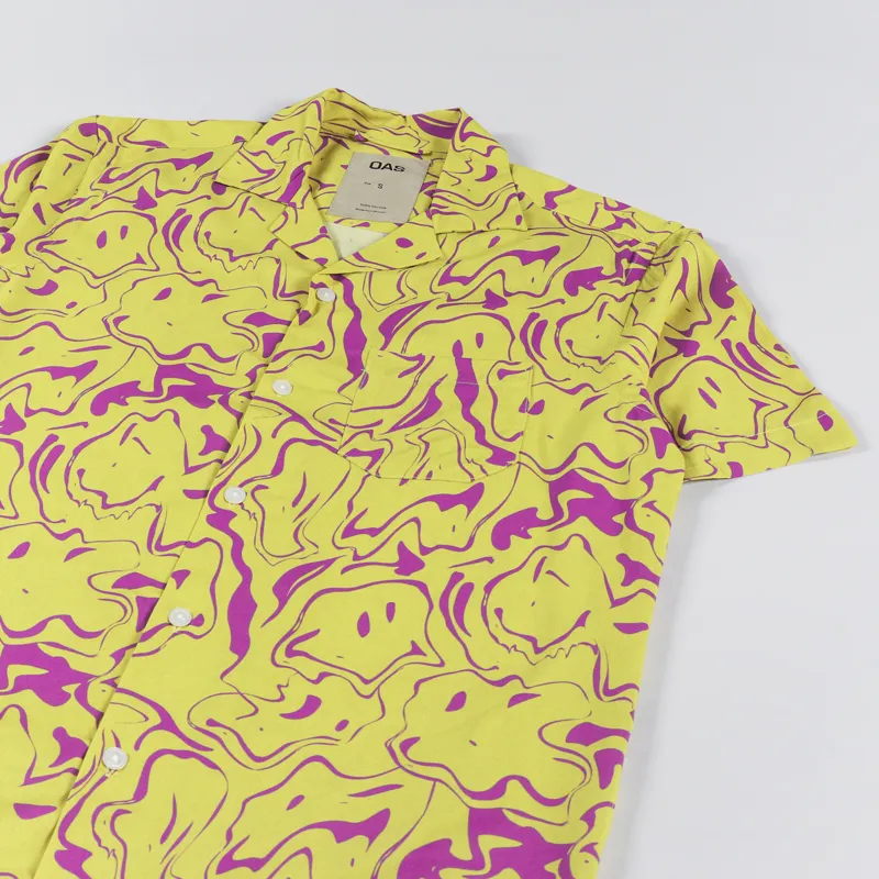 Oas Mashed Viscose Shirt Yellow-1