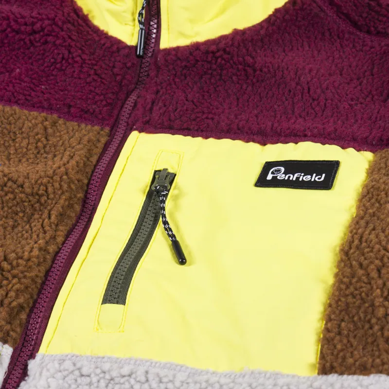 Penfield Geo Print Mattawa Fleece Zinfandel-4