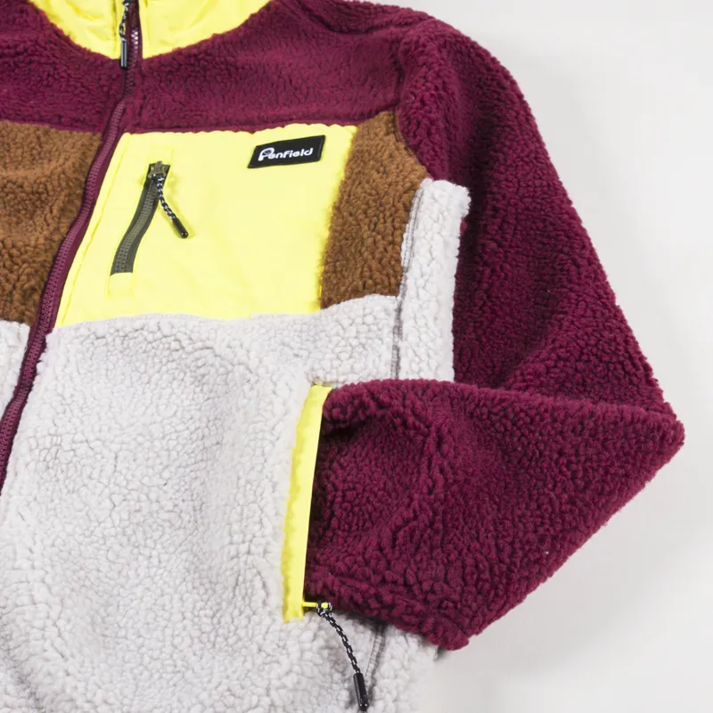 Penfield Geo Print Mattawa Fleece Zinfandel-3