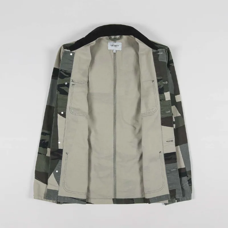 Carhartt WIP Michigan Coat Camo Mend Black-1