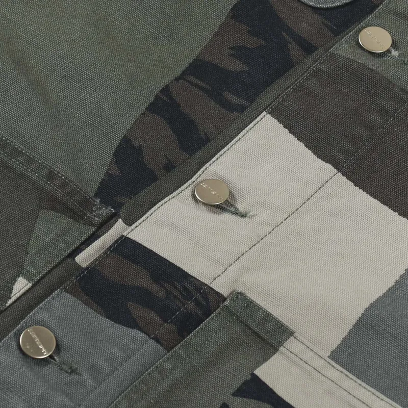 Carhartt WIP Michigan Coat Camo Mend Black-7