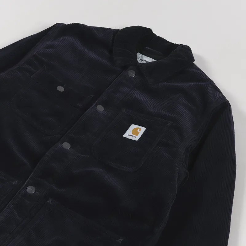 Carhartt WIP Michigan Coat Dark Navy Coventry Corduroy-3