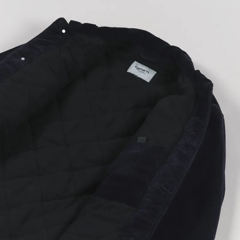 Carhartt WIP Michigan Coat Dark Navy Coventry Corduroy-4