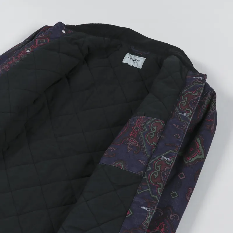 Carhartt WIP Mens Michigan Coat Dark Navy Multi Verse Black