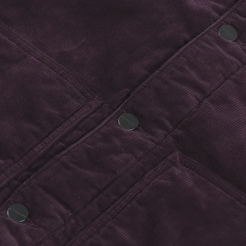 Carhartt WIP Mens Michigan Coat Dark Plum Ford Corduroy Jacket