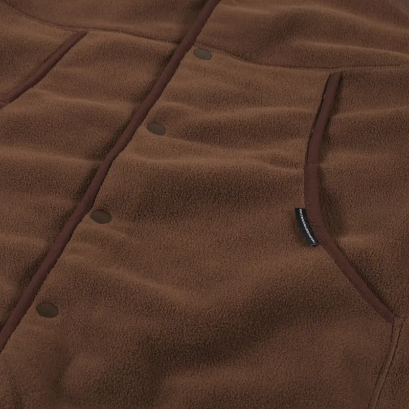 Purple Mountain Observatory Micro Fleece Cardigan Potting Soil-2