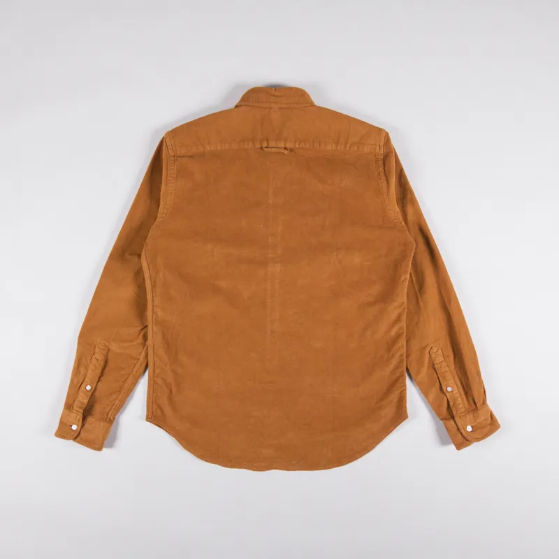 Edmmond Studios Microcord Shirt Brown-1