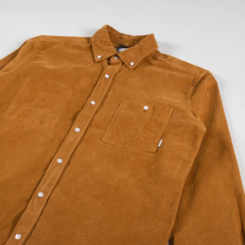 Edmmond Studios Microcord Shirt Brown-2