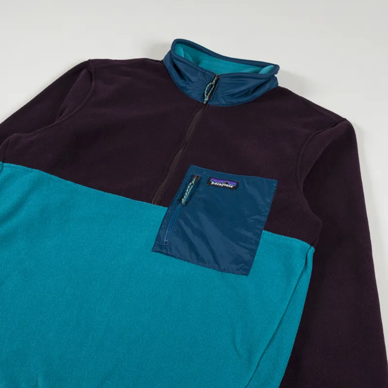 Patagonia Microdini Half Zip Fleece Pullover Belay Blue-2