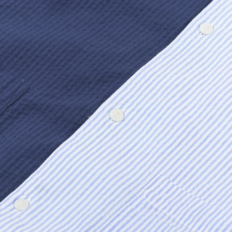 Edmmond Studios Middle Shirt Colour Block Navy-3