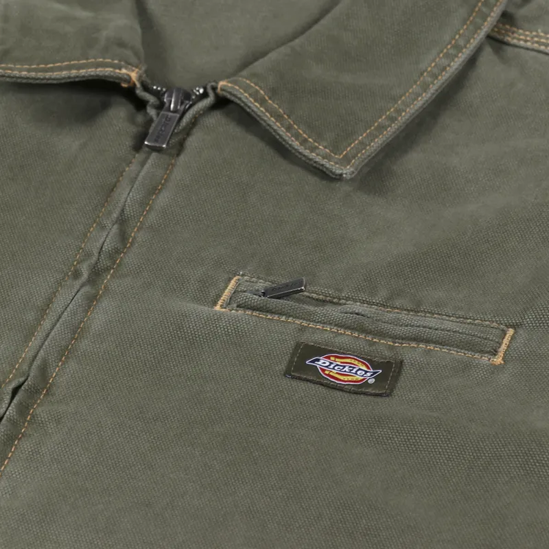 Dickies Workwear Mens Madras Duck Canvas Jacket SW Military Green